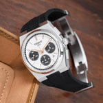 Black Tissot PRX Chronograph CTS Rubber Strap