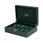 Wolf Analog Shift 10 Piece Watch Box Green