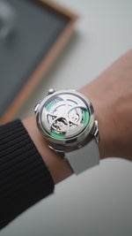 White Curved CTS Rubber Strap for MB&F MAD1