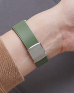 Olive Green CTS Rubber Strap for Cartier Santos de Cartier