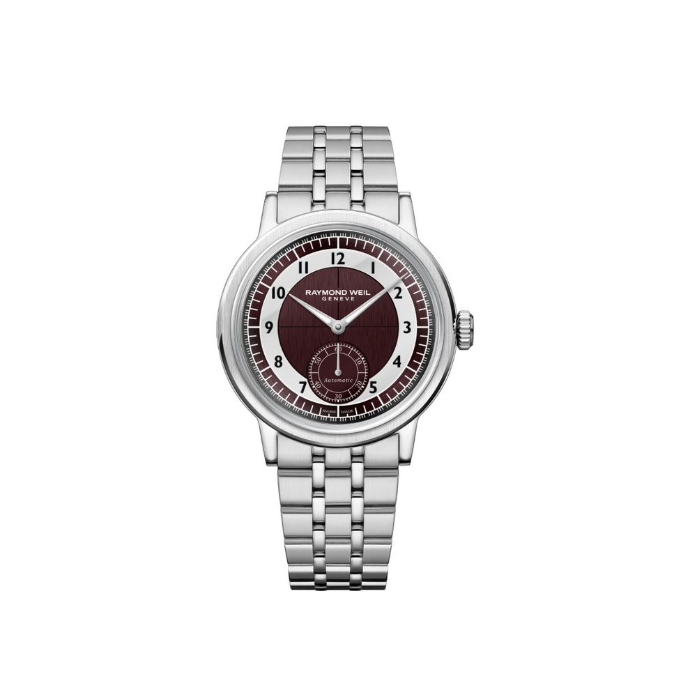 Raymond Weil Millesime Small Seconds Automatic watch with tuxedo sector dial