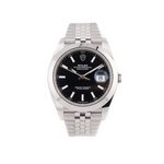 Rolex Datejust 41 Oystersteel with black dial, smooth bezel, and Jubilee bracelet Ref. 126300