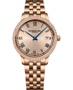 Toccata Ladies Rose Gold PVD 80 Diamonds Quartz Watch, 34 mm