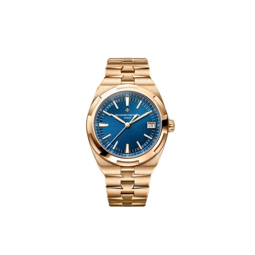 Overseas Self-Winding 18ct Rose Gold - Blue