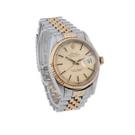 Vintage Rolex Datejust 36 case and fluted bezel, side view
