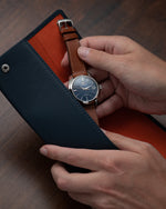 Watch Sleeve - Navy/Orange