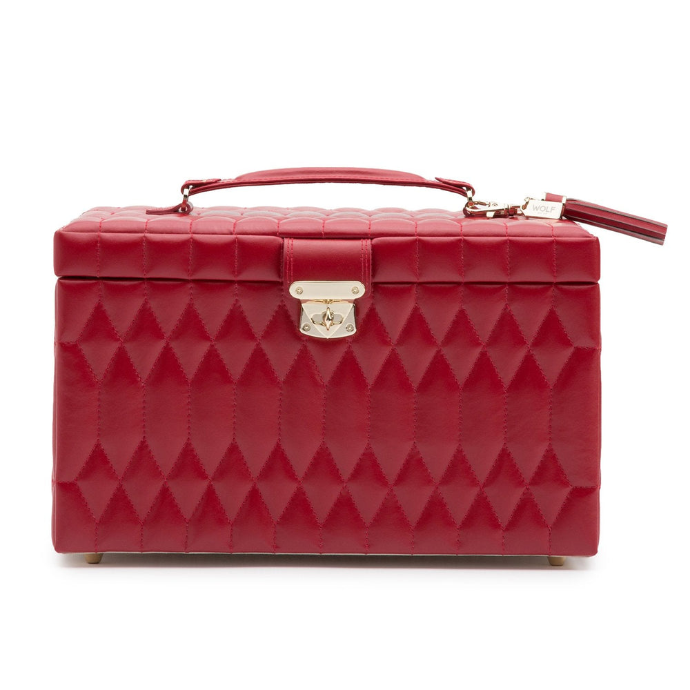 Wolf Caroline Large Jewellery Case Red