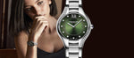 Noemia 32mm - Green Dial with 47 Diamonds