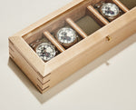 Wolf Analog Shift 5 Piece Watch Box Wood