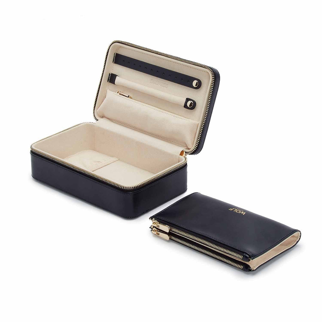 Maria Medium Zip Case Navy – Swiss Emporium