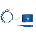 Wolf Mimi Mini Bag with Wristlet & Lanyard Blue