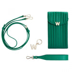 Wolf Mimi Phone Case with Wristlet & Lanyard Green