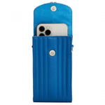 Wolf Mimi Phone Case with Wristlet & Lanyard Blue