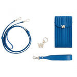 Wolf Mimi Phone Case with Wristlet & Lanyard Blue