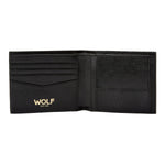 Wolf Logo Billfold Wallet with Coin Pouch Black