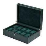 Wolf British Racing Green 10 Pc Watch Box