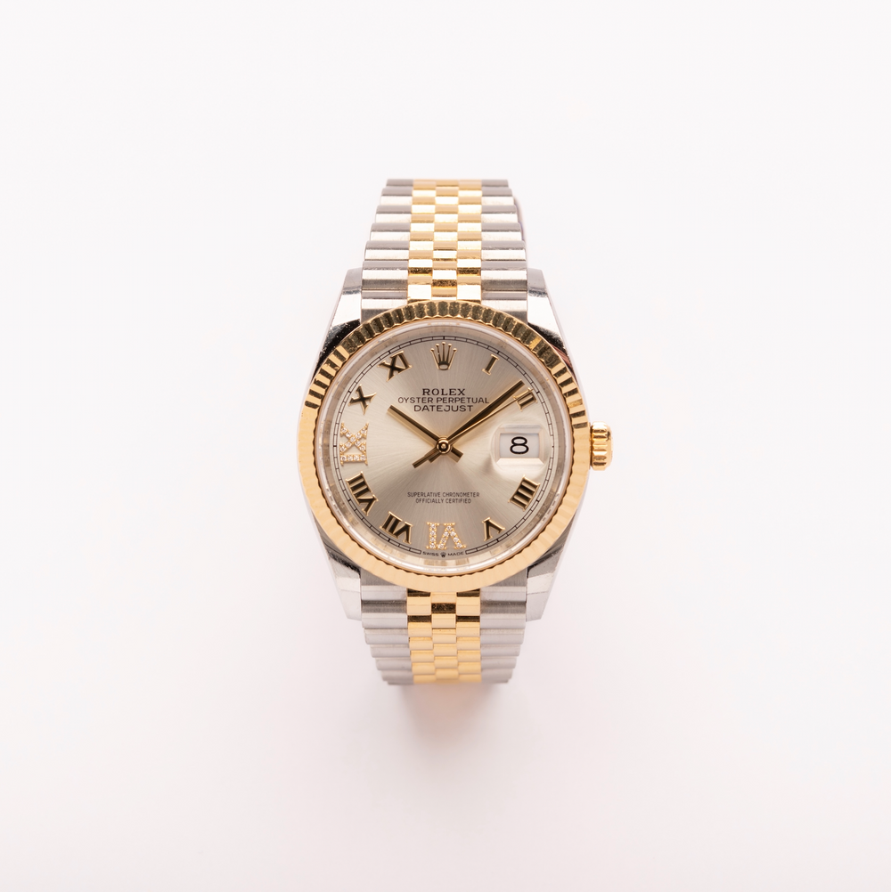 Datejust 36 - Oystersteel & Yellow Gold, Diamond-Set Dial