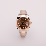 Datejust 41- Oystersteel and Everose Gold, Chocolate Dial (2022)