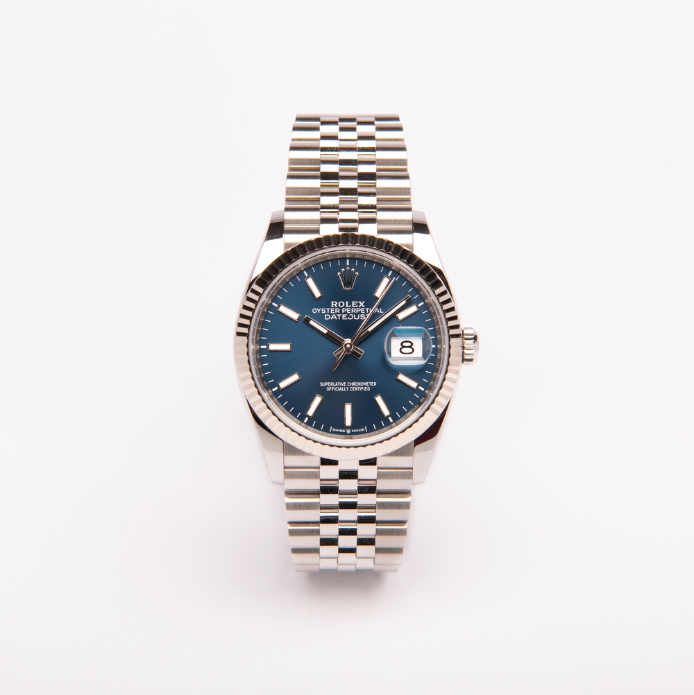 Datejust 36 Oystersteel & White Gold - Bright Blue (2021)