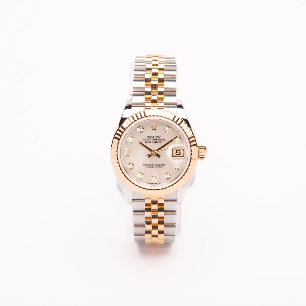 Lady Datejust 28 - Oystersteel & Yellow Gold - White Mother-Of-Pearl (2017)