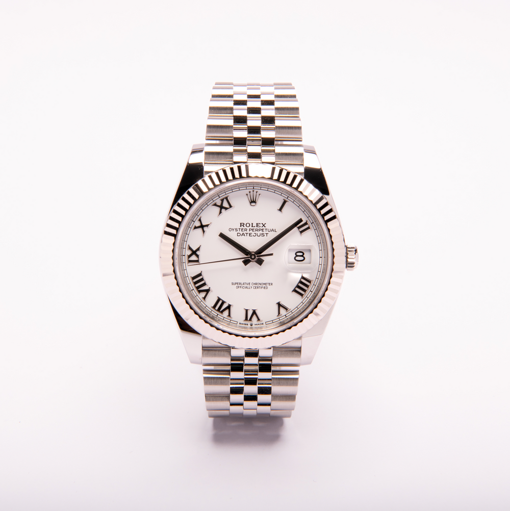 Datejust 41 - Oystersteel and White Gold, White Dial